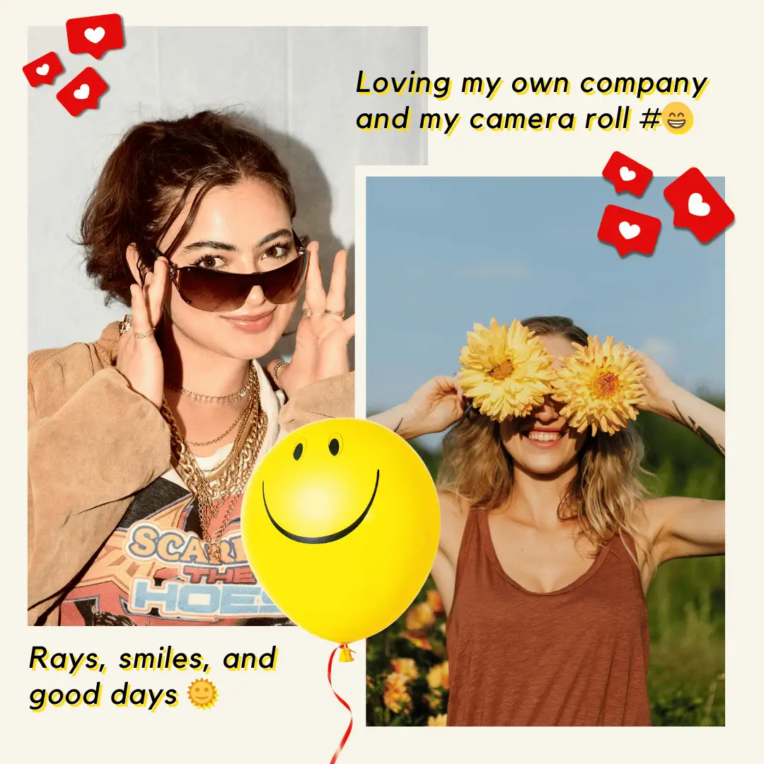 Smile captions for Instagram